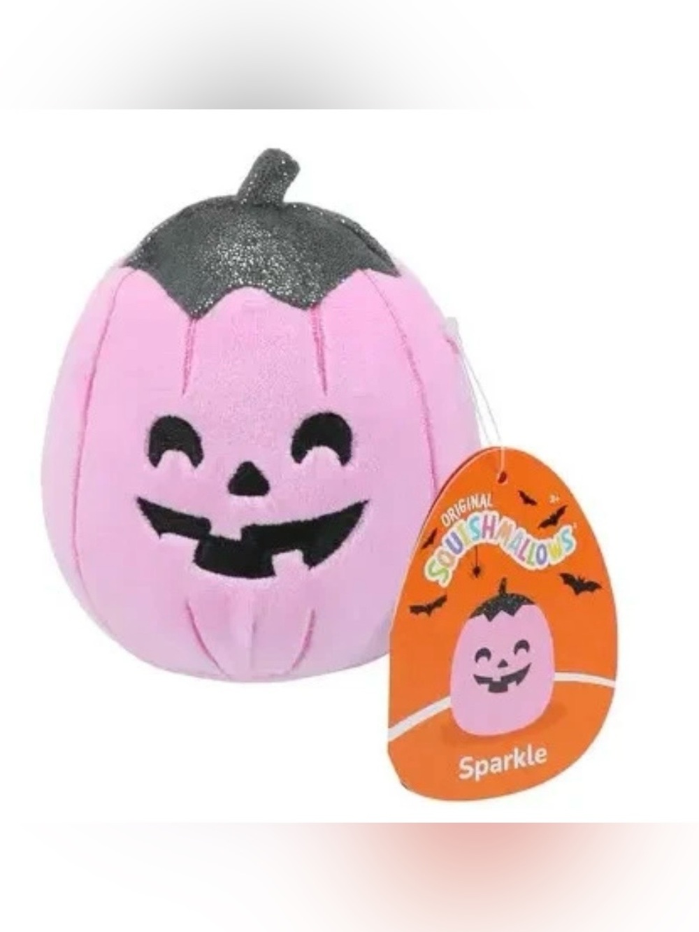 Squishmallows Sparkle Pink Pumpkin Halloween Plush 5”